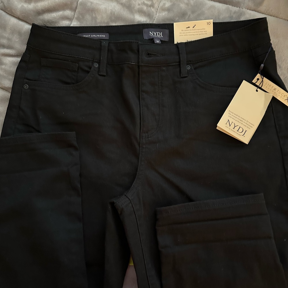 NYDJ Margot Girlfriend Black Jeans